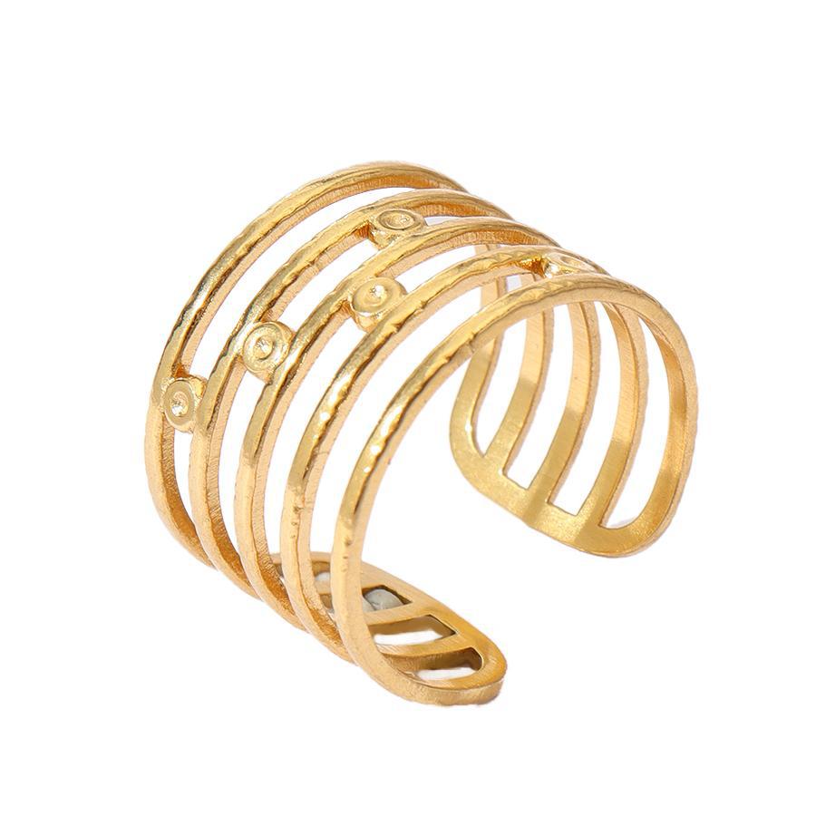 Wholesale Stainless Steel Ring Snake Love 18k Gold Plated Rings ACC-RS-MuC004