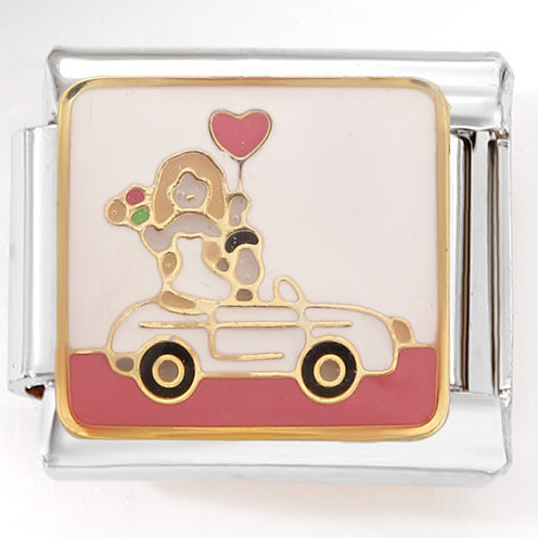 Wholesale Italian Charm Bracelet 9mm DIY Splicing Cute Creative Pattern Stainless Steel Composable Bracelet