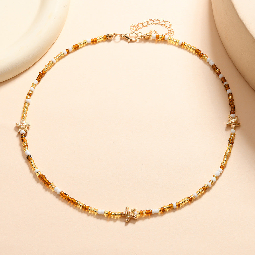 Wholesale Bohemian Style Rice Bead Necklace