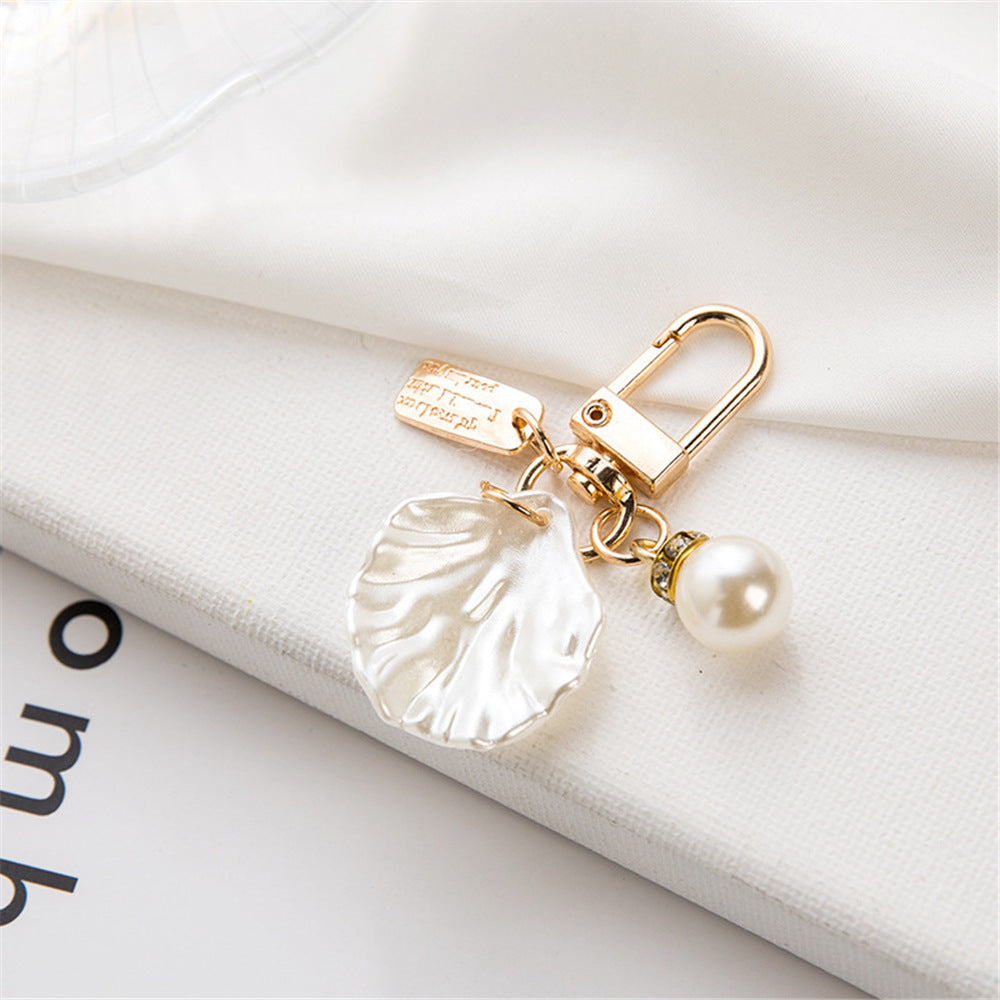 Wholesale Cute Shell Keychain Charm,  Zinc Alloy Electroplated Bag Accessory for Boutique Resale