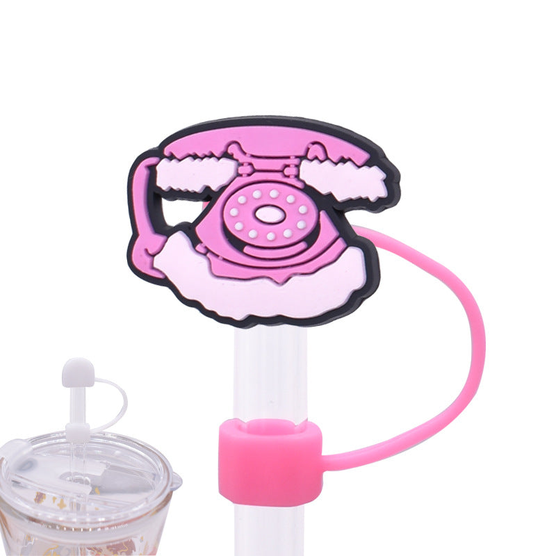 Wholesale Random 100pcs Color Separation Series Straw Cover 10MM Straw Tube Cap