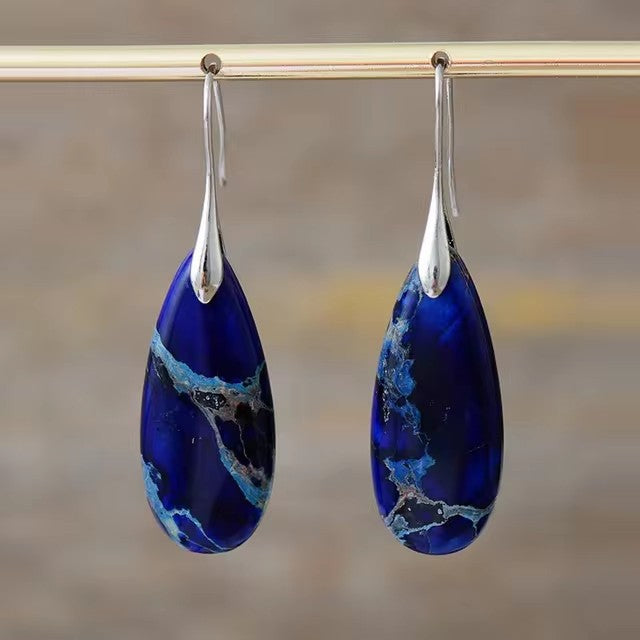 Wholesale  Natural Drop Emperor Stone Earrings