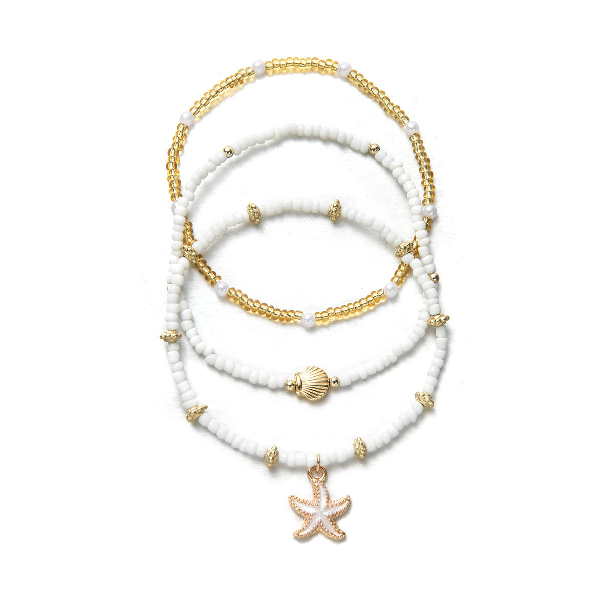 Wholesale  Bohemian Ocean Style Alloy Starfish  Anklets