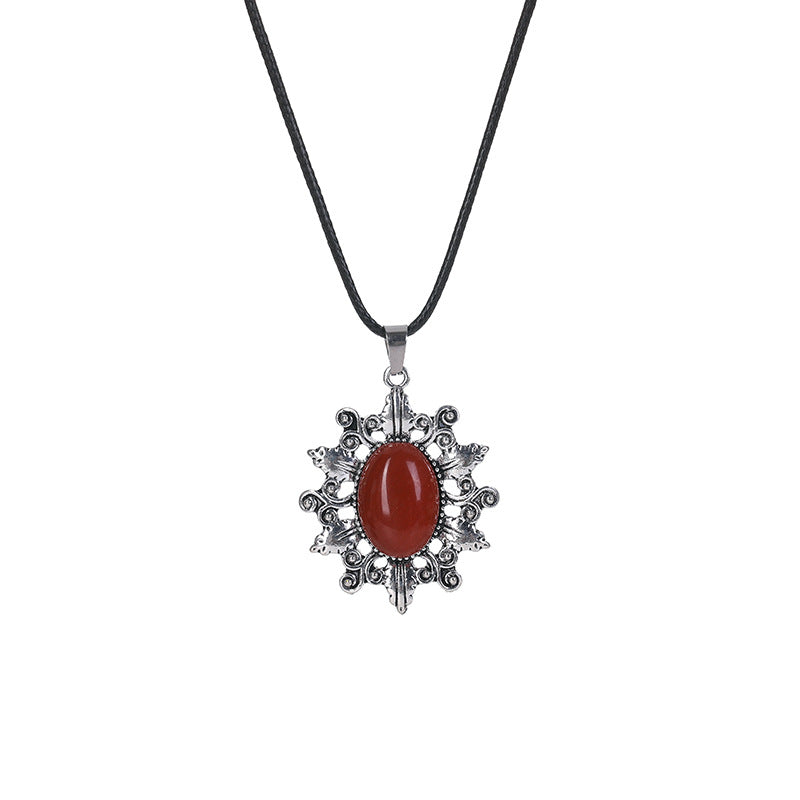 Wholesale  natural stone amethyst pink crystal pendant