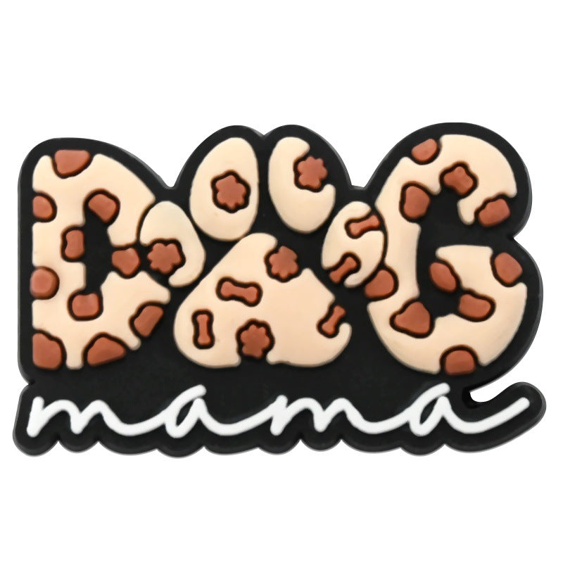 Wholesale  Random 100pcs Creative Cute dog-themed   PVC Soft Rubber Shoe Buckle Decoration