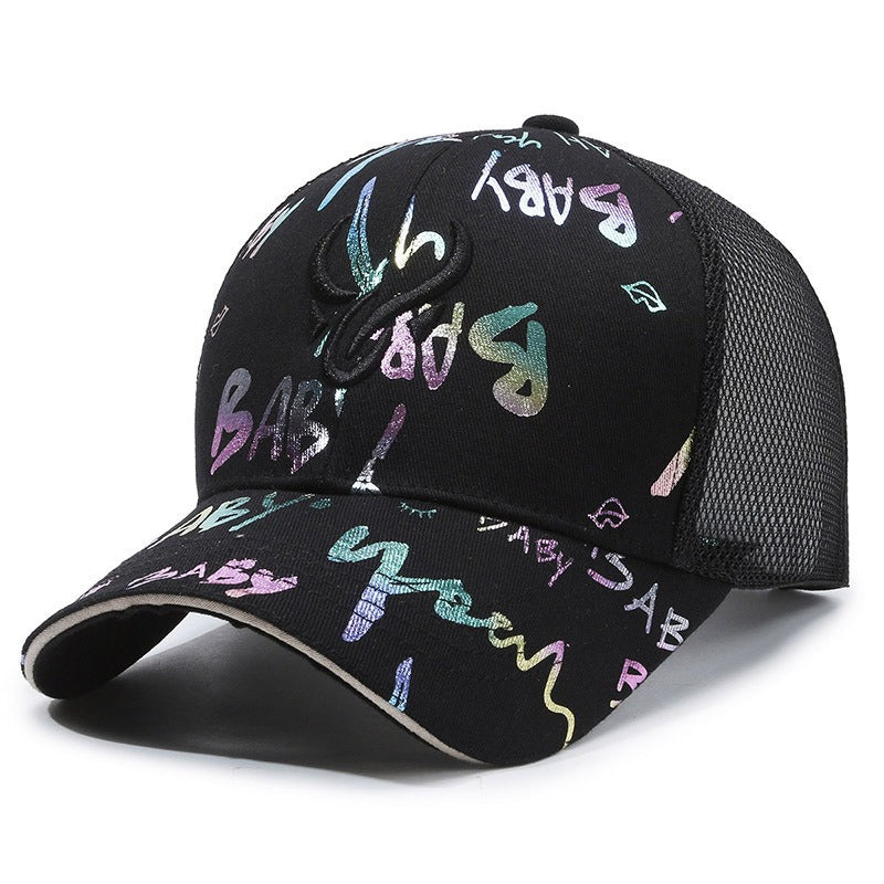 Wholesale Graffiti Embroidery Breathable Hat Baseball Cap ACC-HT-YuFeng001