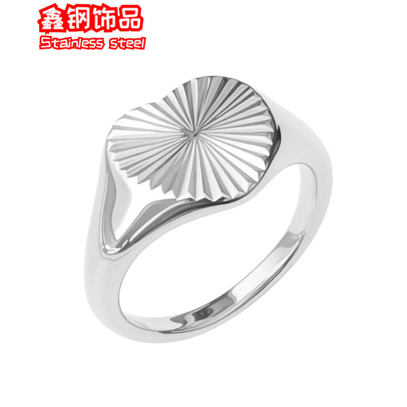 Anneau d'amour d'acier en gros titane