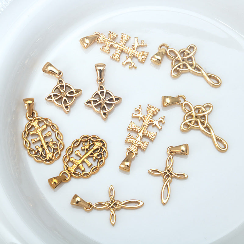 Wholesale Stainless Steel Celtic Knot Gold Pendant