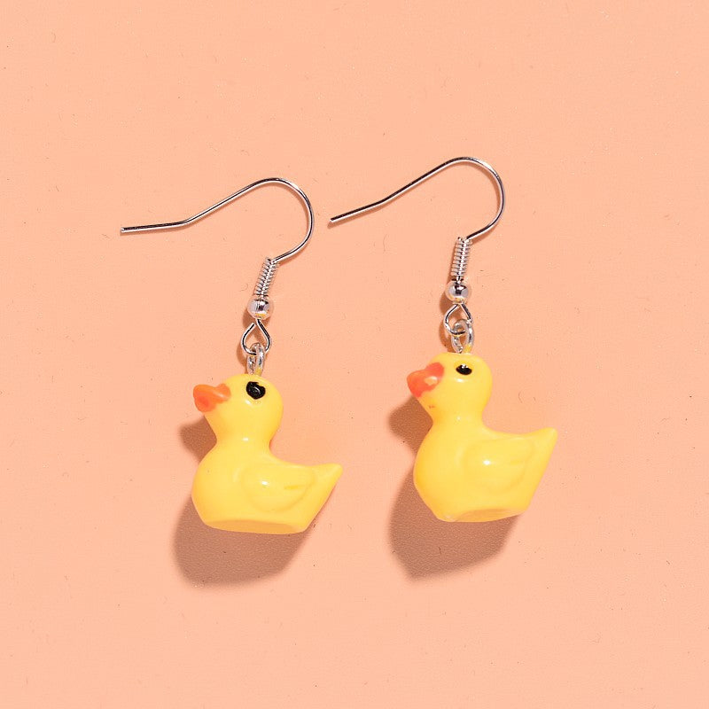 Wholesale Cute Three-dimensional Little Yellow Duck Earrings ACC-ES-Xunt005