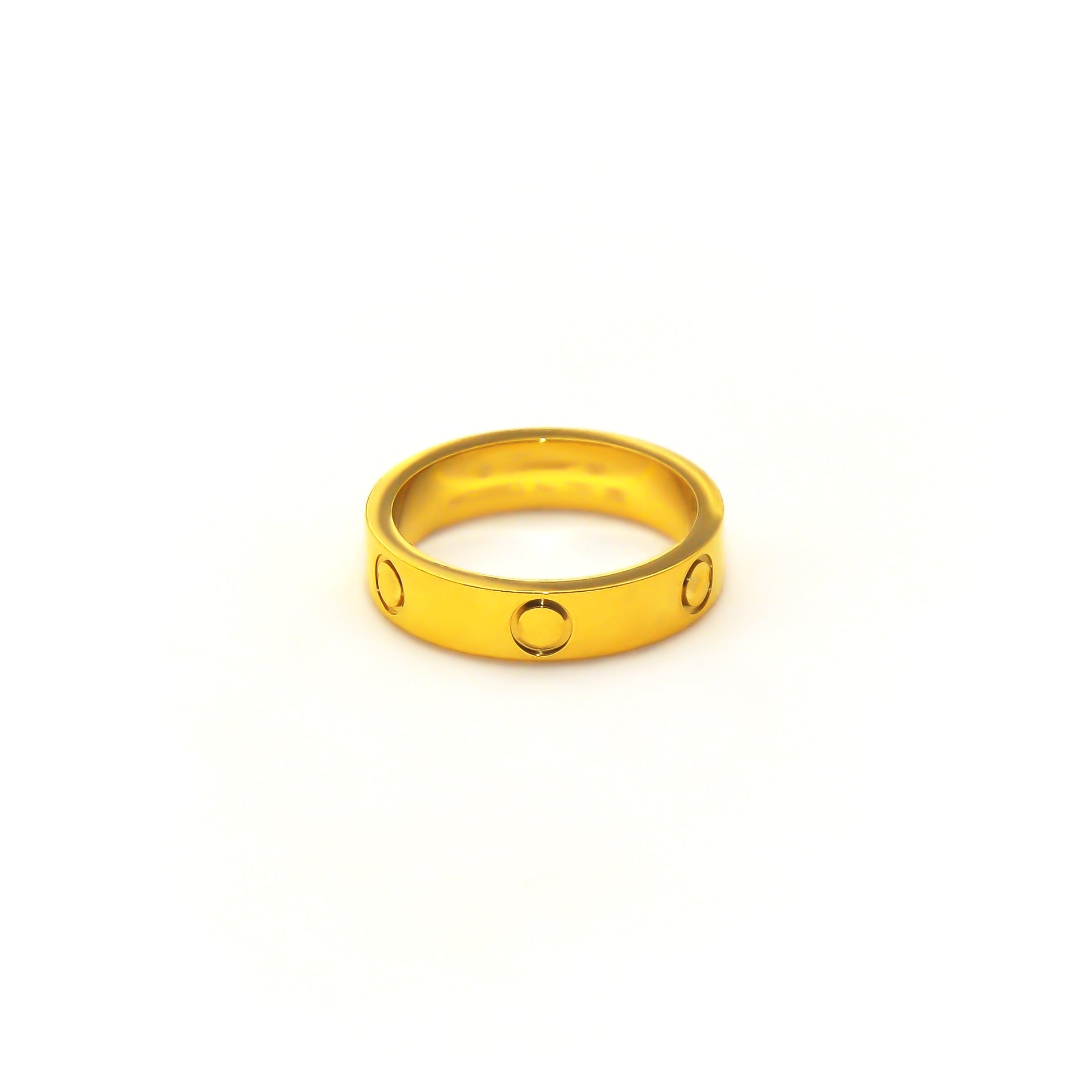 Wholesale Trendy Gold-Plated Stainless Steel Love Ring Jewelry Accessory Gift