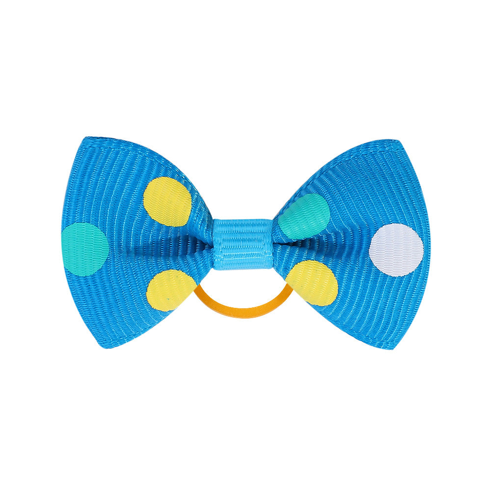 Wholesale 12pcs Children's Printed Bow Kids Hair Scrunchies ACC-HS-YaLun001