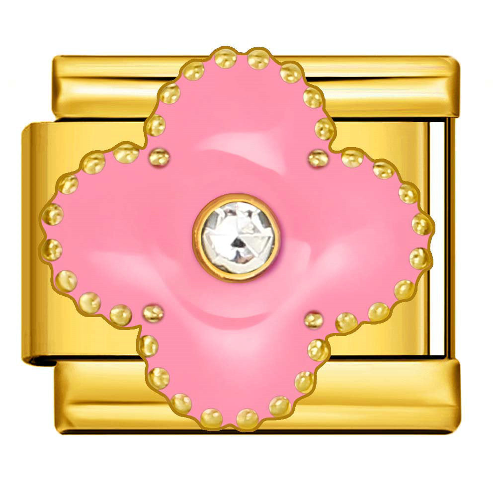 Wholesale 9mm Italian Charm Starter Bracelets DIY Four Leaf Clover Stainless Steel Composable Bracelet