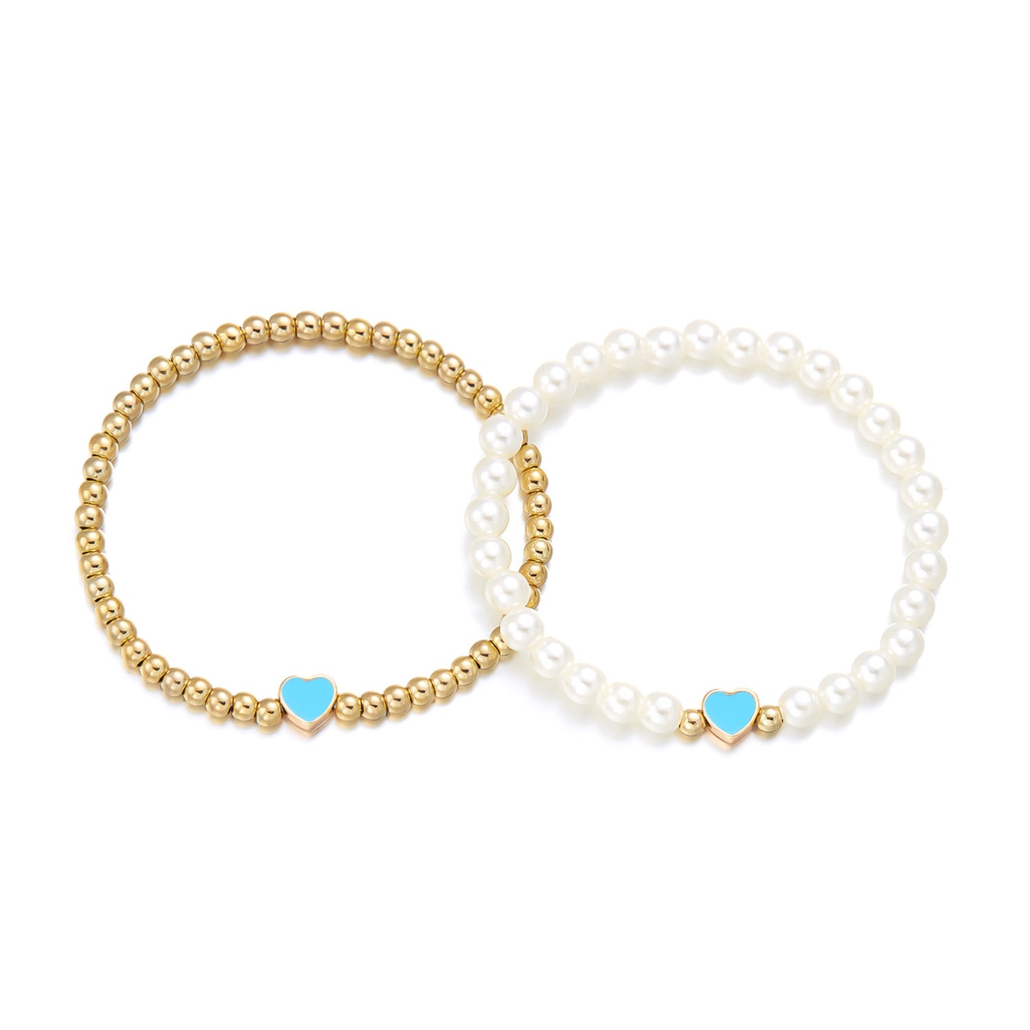 Wholesale Pearl Bracelet Pearl Multicolor Love Beaded Combination Stacked Bracelet