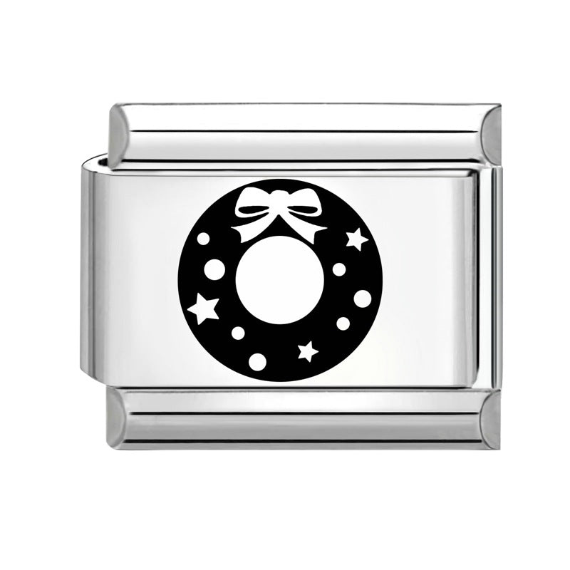 Wholesale Italian Charm Bracelet 9mm DIY Splicing Removable Christmas Cartoon Stainless Steel Composable Bracelet