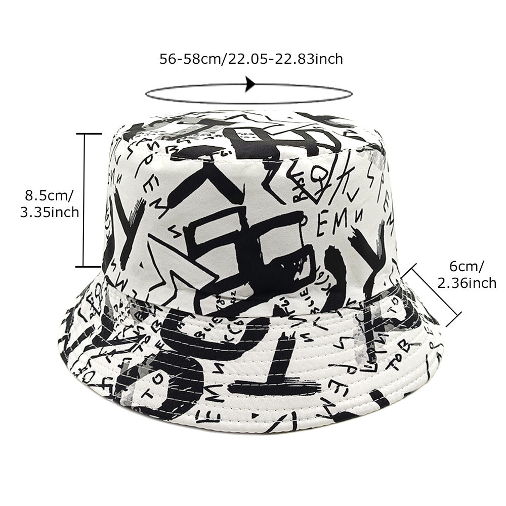 Wholesale  Hat Letter Graffiti Fisherman Hat Bucket Hat