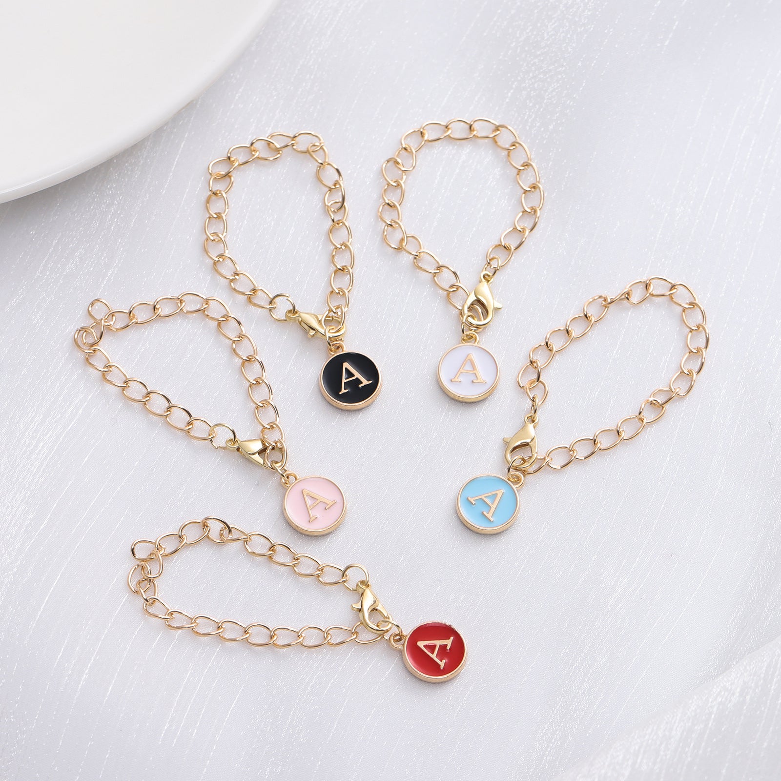 Wholesale 26 English Letters Dripping Cup Accessories Chain with Lobster Clasp ACC-CA-Hans004