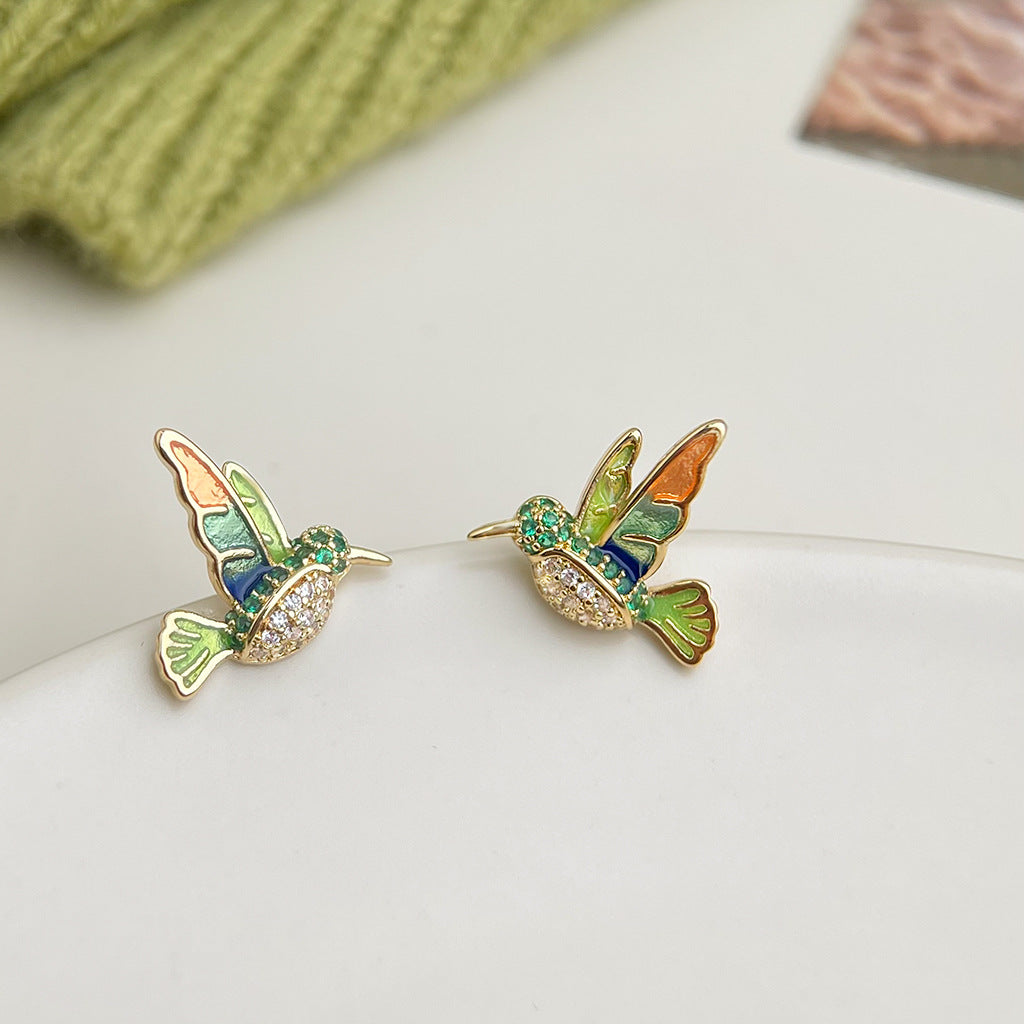 Wholesale  oil drop flower earrings