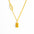 Wholesale small brick necklace 18 gold plated titanium steel clavicle chain