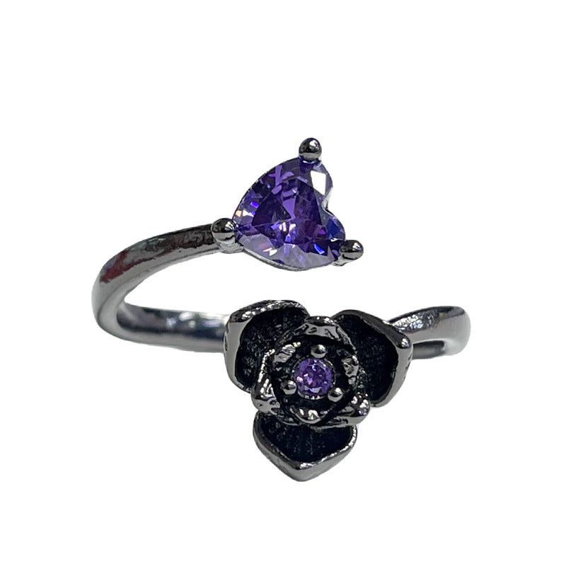 Wholesale  Rose Flower Opening Ring