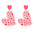 Wholesale Valentine's Day acrylic plate Red Love earrings