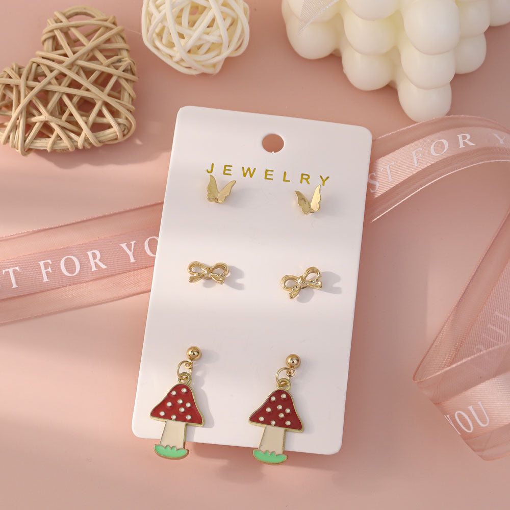 Wholesale Oil-dripping fruit and bee earring