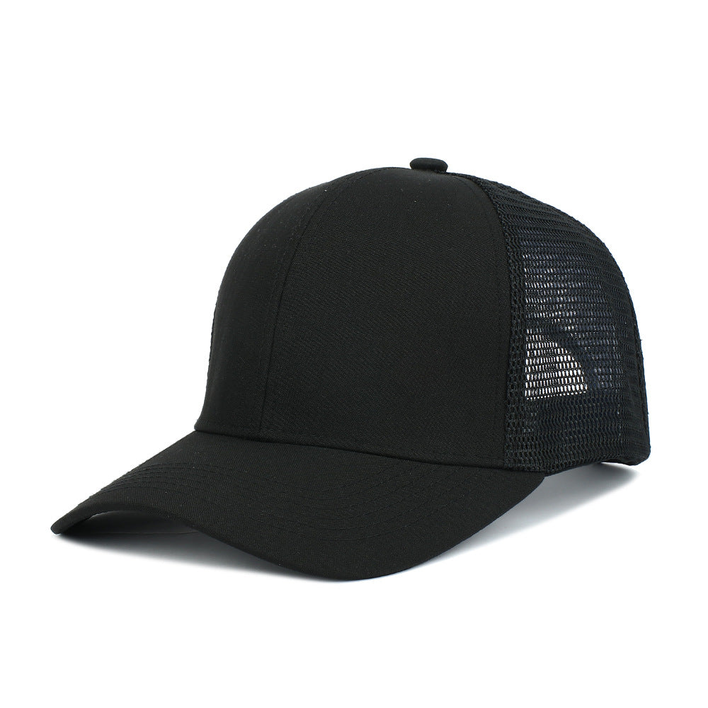 Wholesale Solid Color Trucker Hat Breathable Mesh Cap Cotton Baseball Cap ACC-HT-RongZhao026