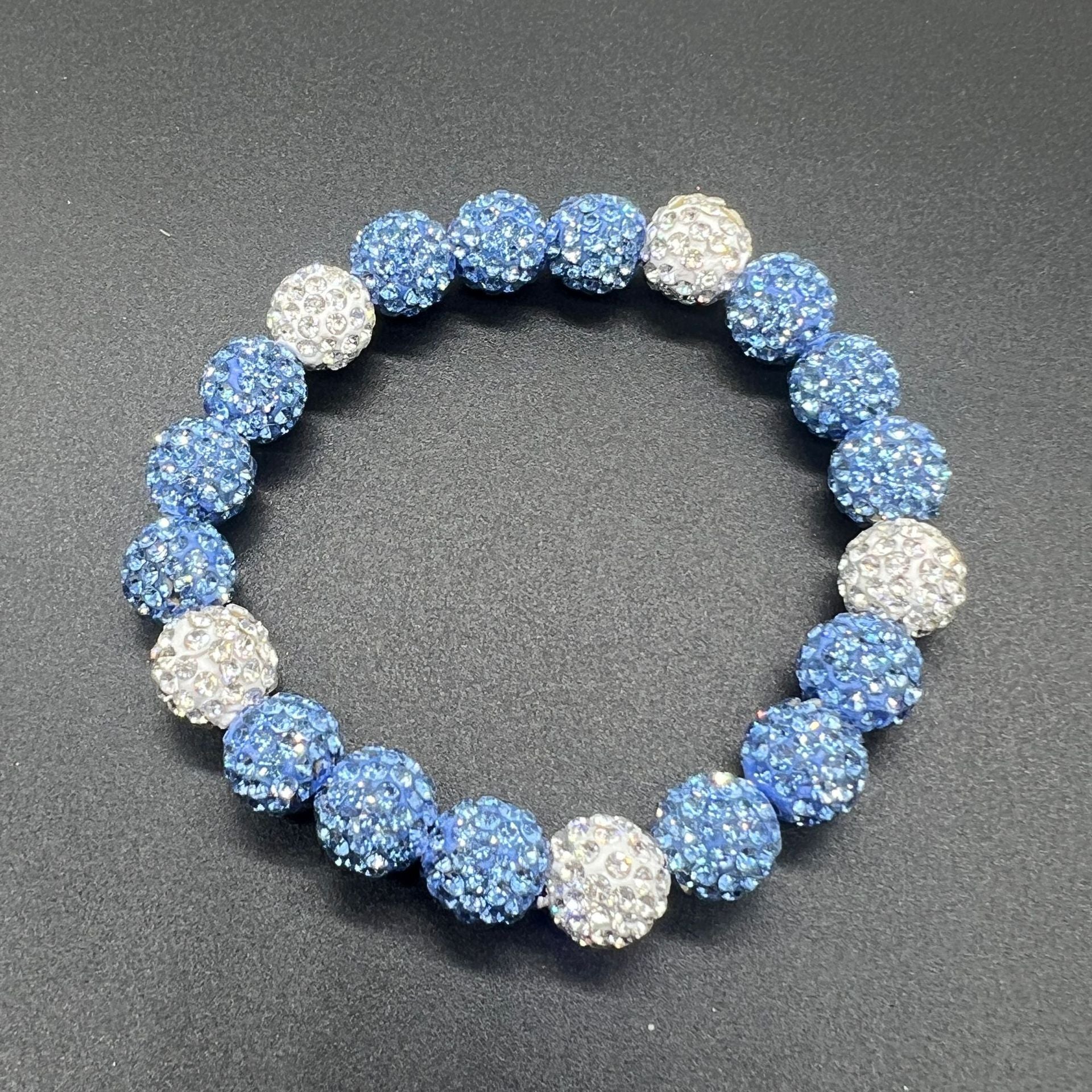 Wholesale Elastic Colored Soft Clay Diamond Ball Baseball Bracelet ACC-BT-Nanh011