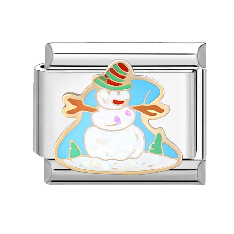 Wholesale Italian Charm Bracelet 9mm DIY Splicing Christmas Stainless Steel Composable Bracelet