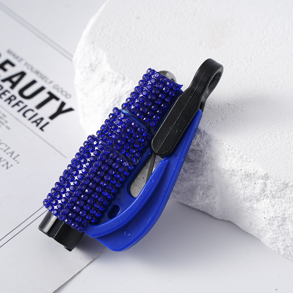 Wholesale Mini Car Hammer Seat Belt Release Keychain with Drill ACCVIP-KC-ZhiYa013