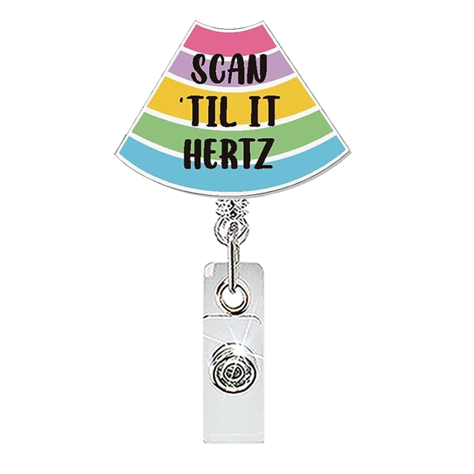 Wholesale Acrylic Retractable Badge Reel with Doctor Nurse Cartoon Design for Clinic Use