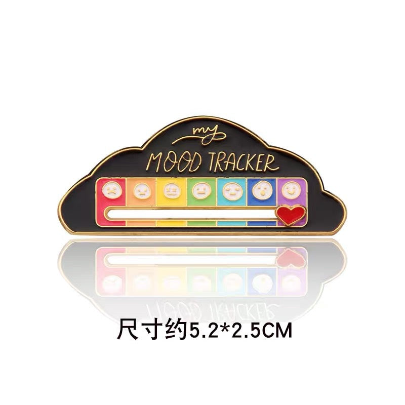 Wholesale Mood ConversionSlidable Social Power Metal Energy Brooch