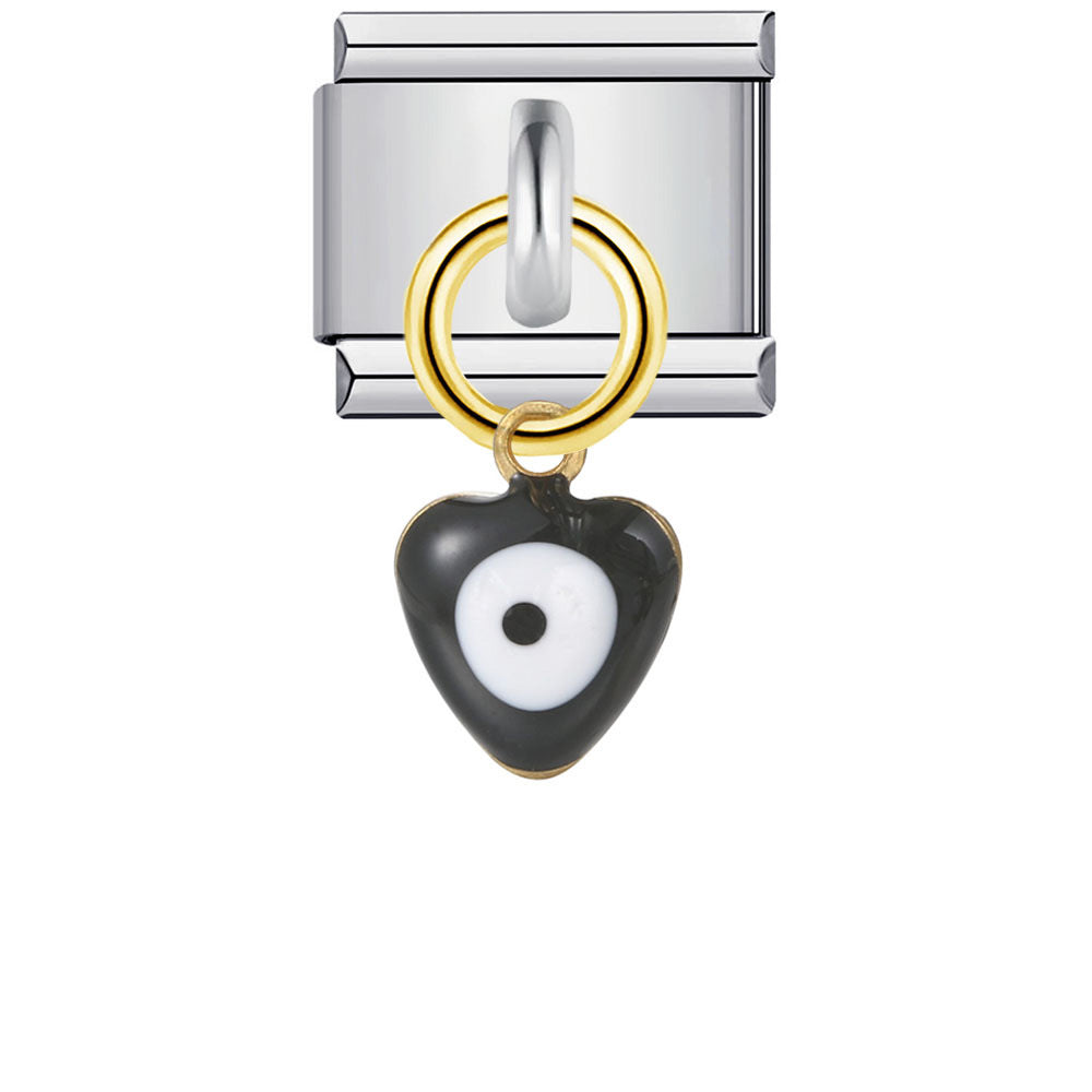 Wholesale Single Hook Italian Module Bracelet Devil' s Eye Pendant  Titanium Steel Charms