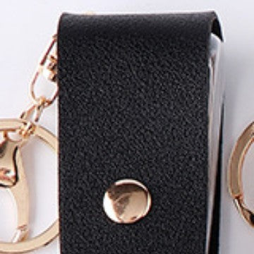 Wholesale PU Leather Keychain 30Ml Hand Sanitizer Bottle Case Boutique Resale European Style White