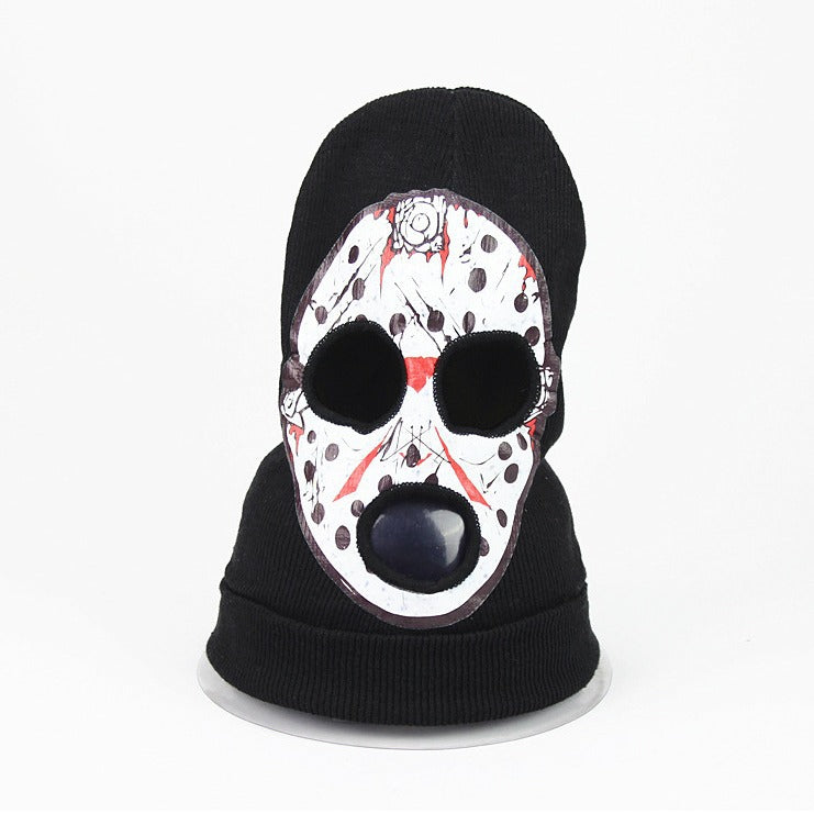 Wholesale   horror skull knitted headgear ghost mask hat