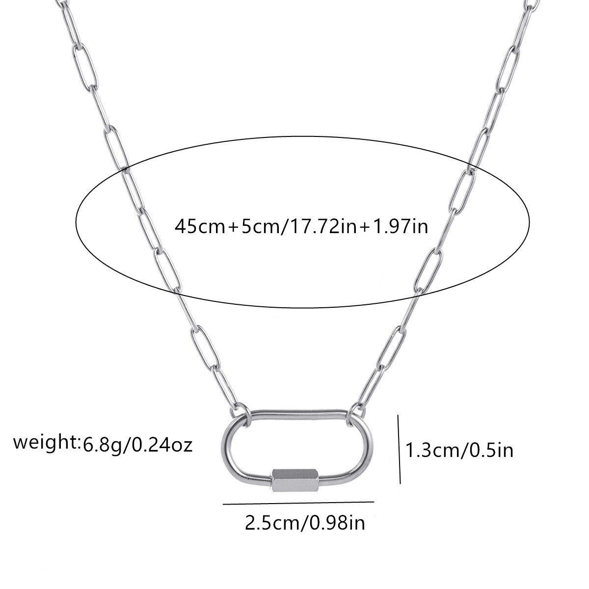 Wholesale Stainless steel basic movable chain pendant necklace vacuum plated in the furnace versatile women' s necklace