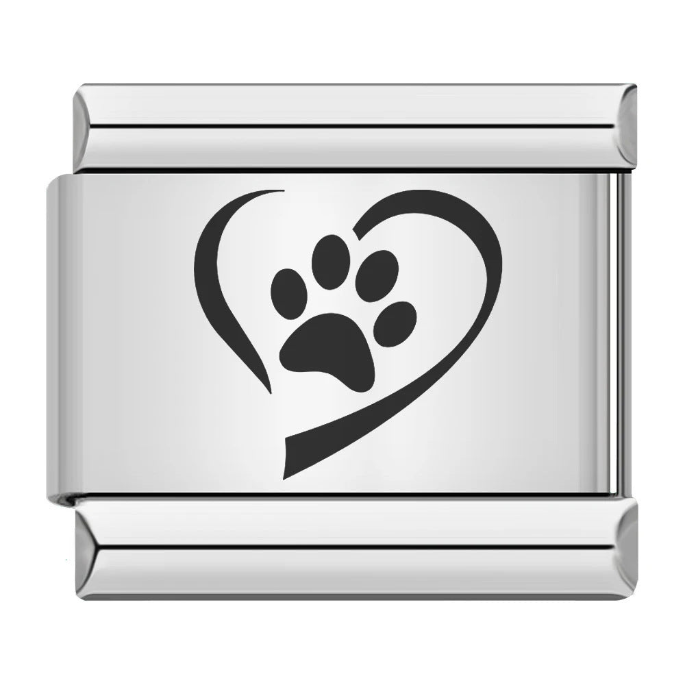 Wholesale 9mm Italian Charm Starter Bracelets DIY square Single Section Creative Stainless Steel Composable Bracelet