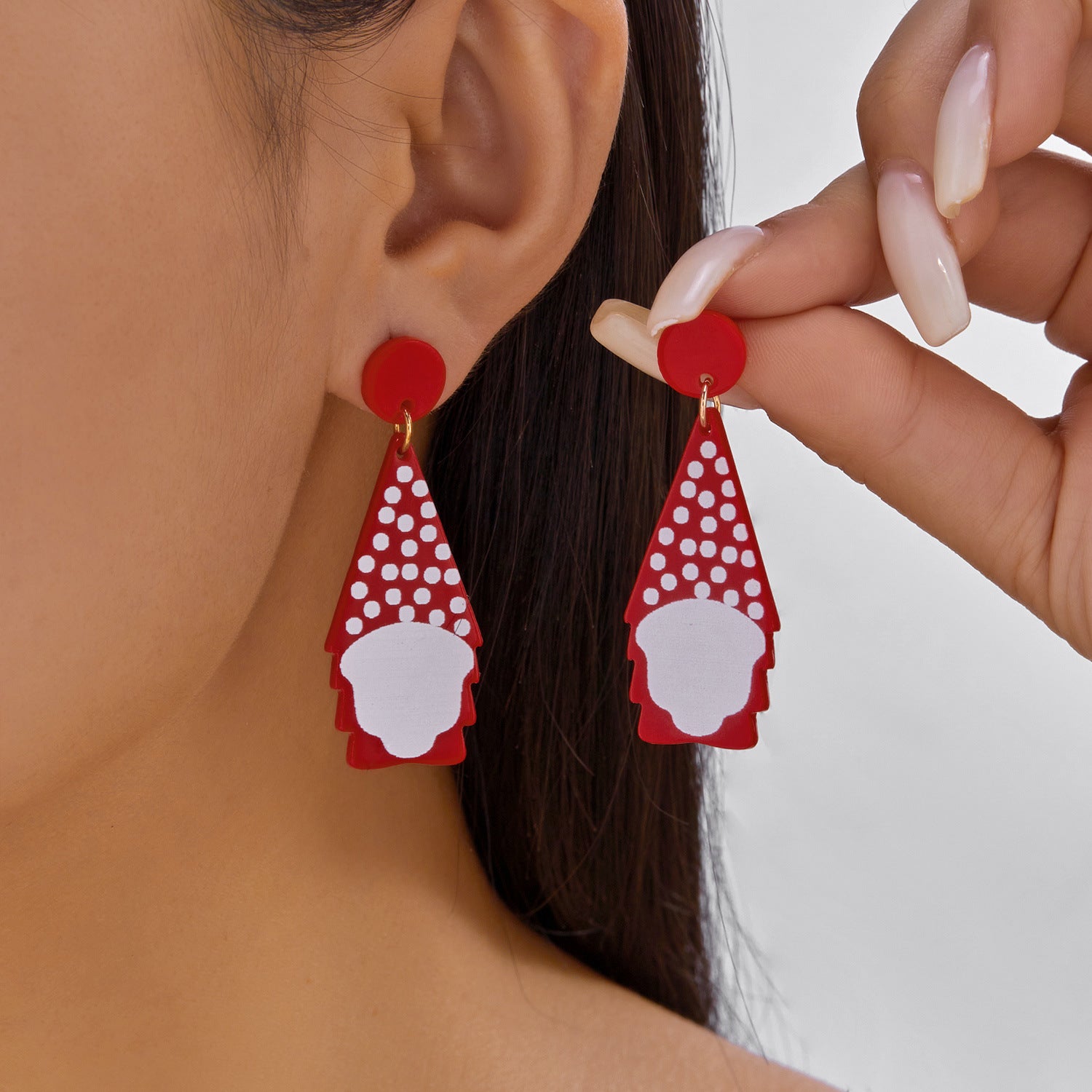 Wholesale Christmas Acrylic Colorful Christmas Tree Snowman Earrings