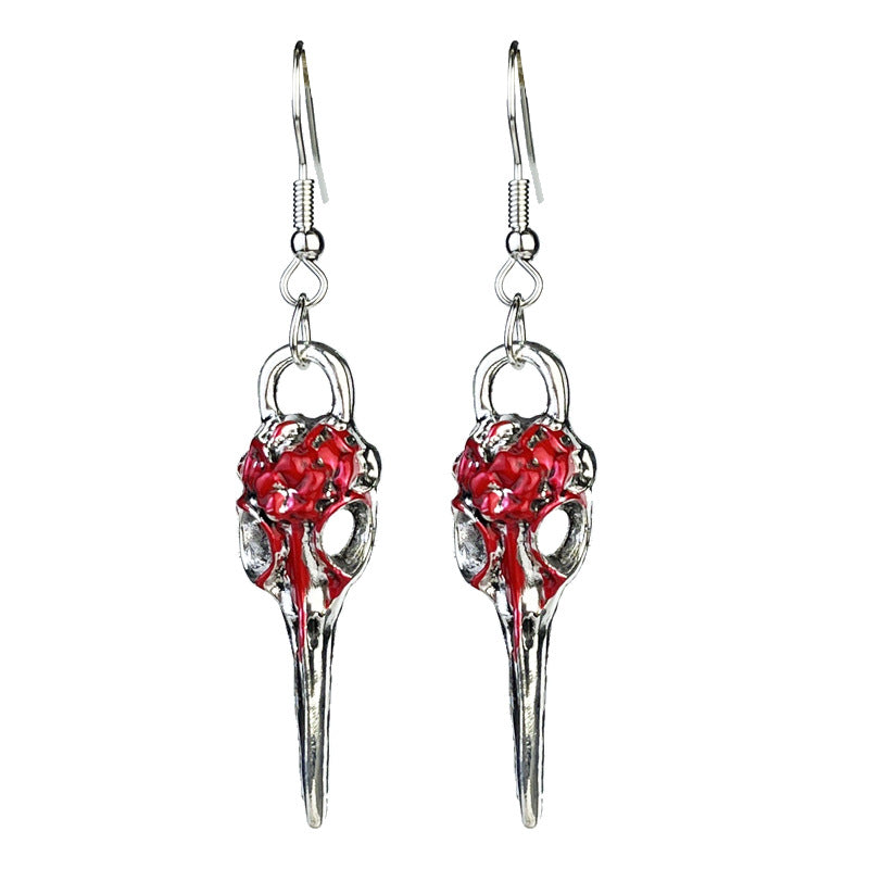 Wholesale 2 Pairs/pack Halloween Skull Skeleton Heart Acrylic Earrings ACC-ES-HY148