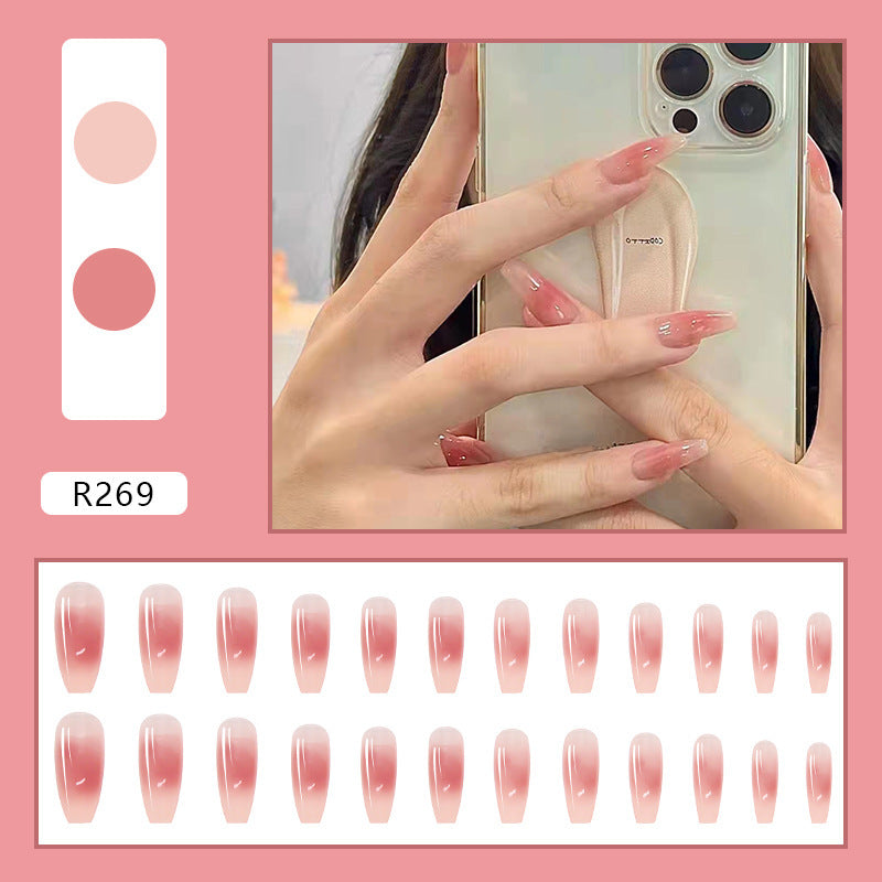 Wholesale 24 Pieces/box Pink Series Nails Kits Nail Stickers