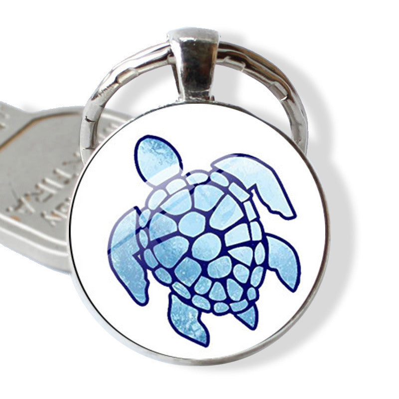 Wholesale Rendering of Colored Turtle Keychain Pendants, Time Gemstones, Turtle Keychains ACC-KC-JiaYun002