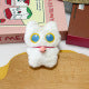 Wholesale Plush Cat Keychain with Big Eyes and Fish Pendant Decorative Accessory