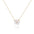 Wholesale White Shell Peach Blossom Titanium Steel 18K Gold Plated Necklace