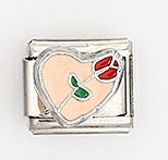 Wholesale 5pcs Italian Charm Bracelet 9mm DIY Splicing Heart Series Stainless Steel Composable Bracelet