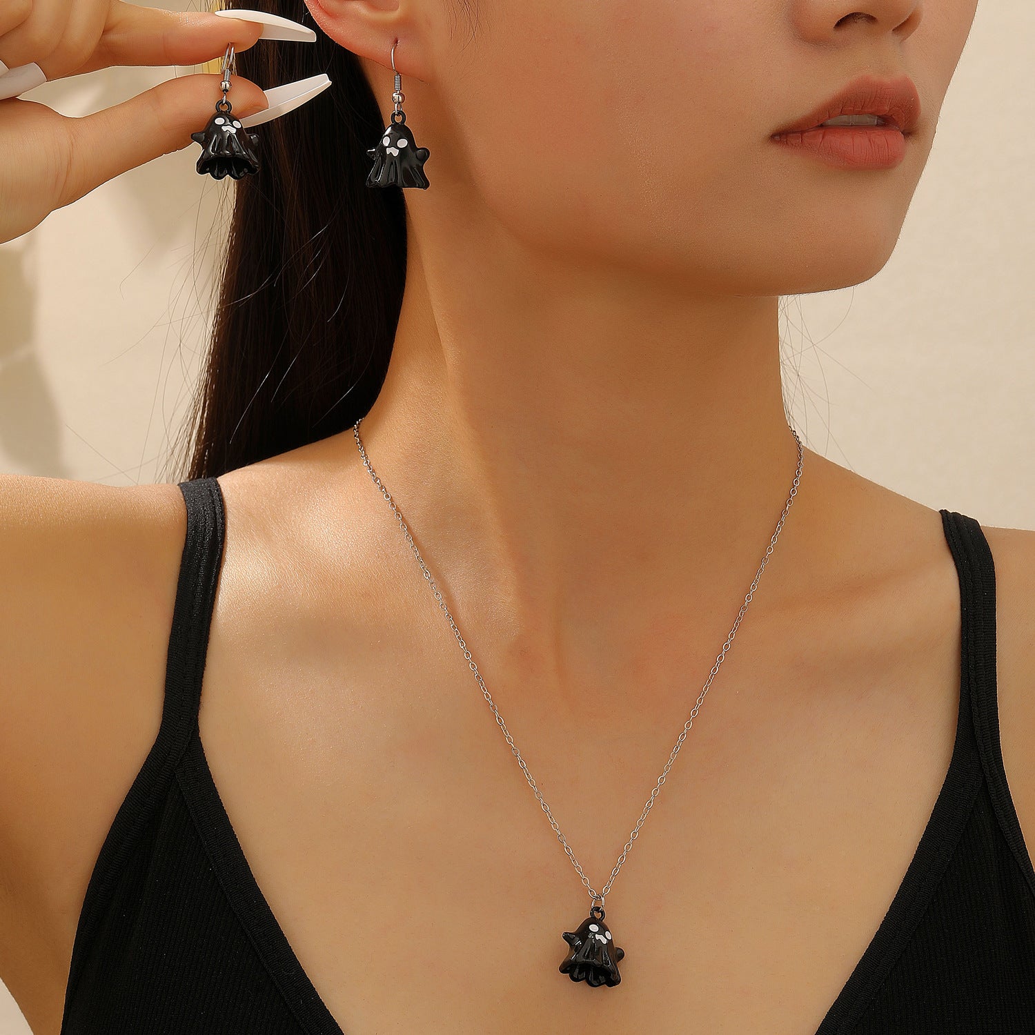 Wholesale  Ghost Earring and Necklace Set Alloy Jewelry for Party Wear Gift
