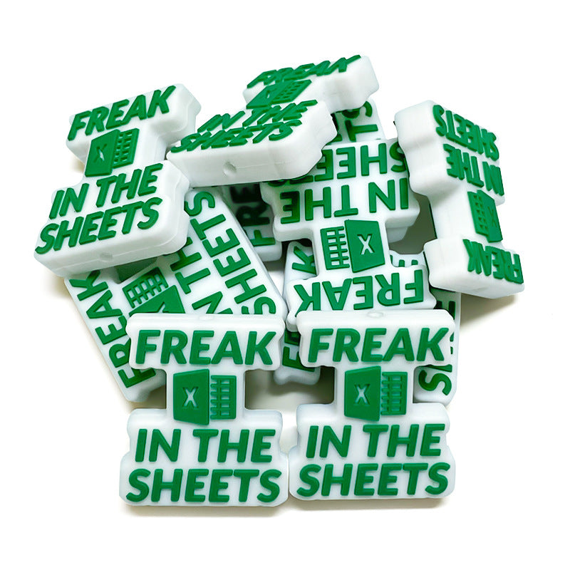 Wholesale 10pcs Colorful English Letters Focal Beads DIY Bead Accessories ACC-BDS-WDX129