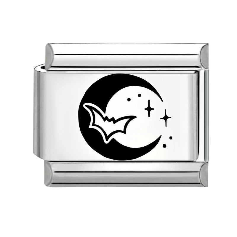 Wholesale 9mm Italian Charm Starter Bracelets DIY square Single Section Creative Stainless Steel Composable Bracelet