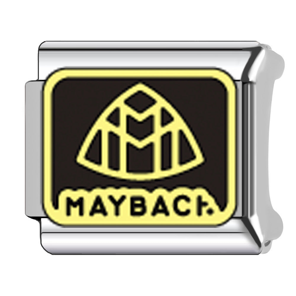 Wholesale Italian Charm Bracelet 9mm DIY Splicing Car Logo Stainless Steel Composable Bracelet