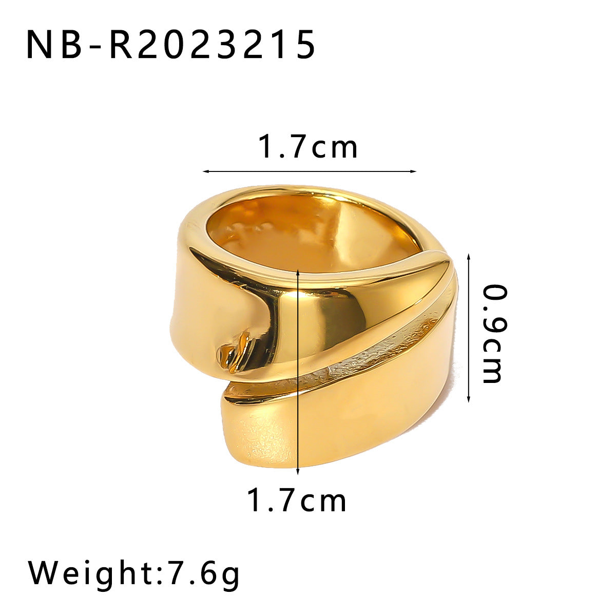 Wholesale Gold Steel Color Matching Cast Stainless Steel Plated 18k Gold Rings ACC-RS-XinY014