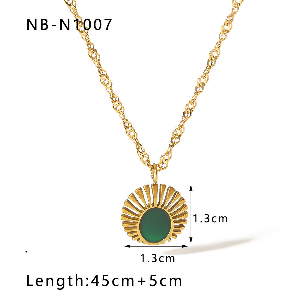 Wholesale Stainless Steel Water Drop Oil Necklace