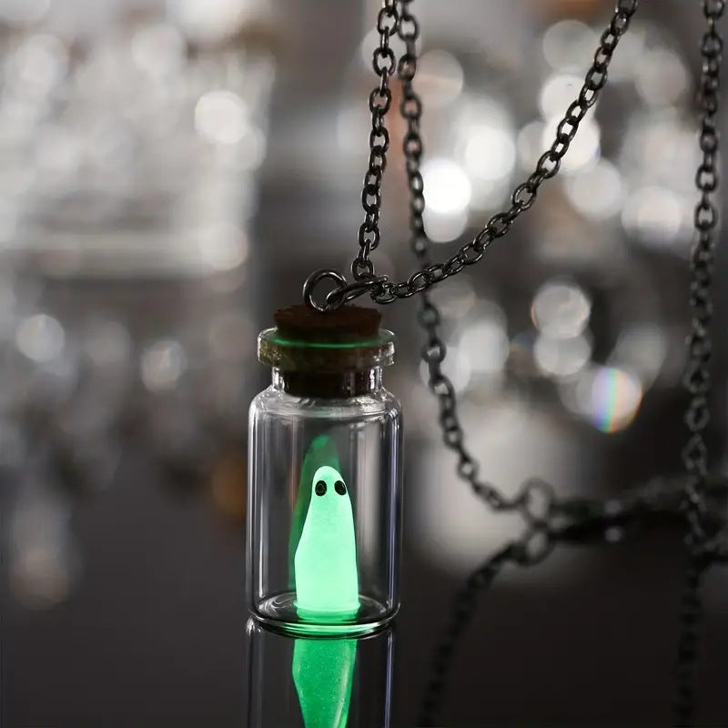 Wholesale  drift bottle luminous ghost necklace decoration